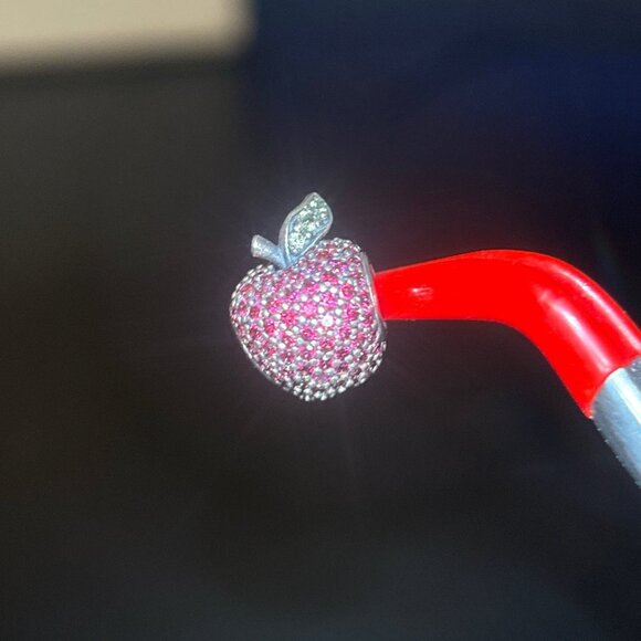 Pandora Pave Cz Apple Charm - Picture 4 of 5